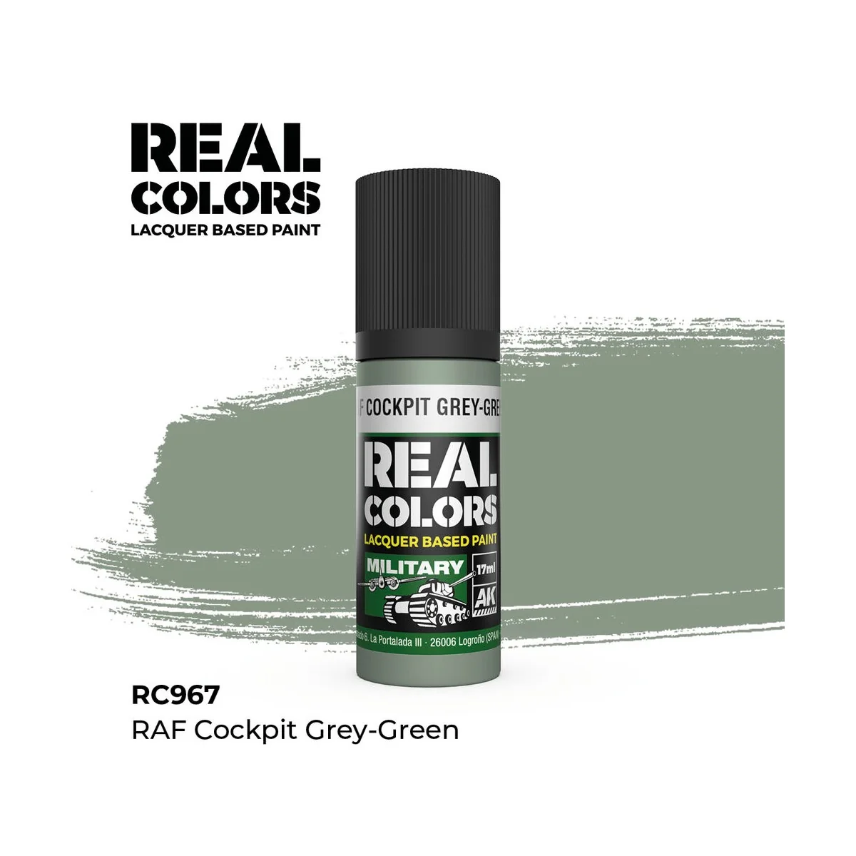Real Colors: RAF Cockpit Grey-Green 17 ml. - AK Interactive RC967