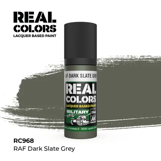 Real Colors: RAF Dark Slate Grey 17 ml. - AK Interactive RC968