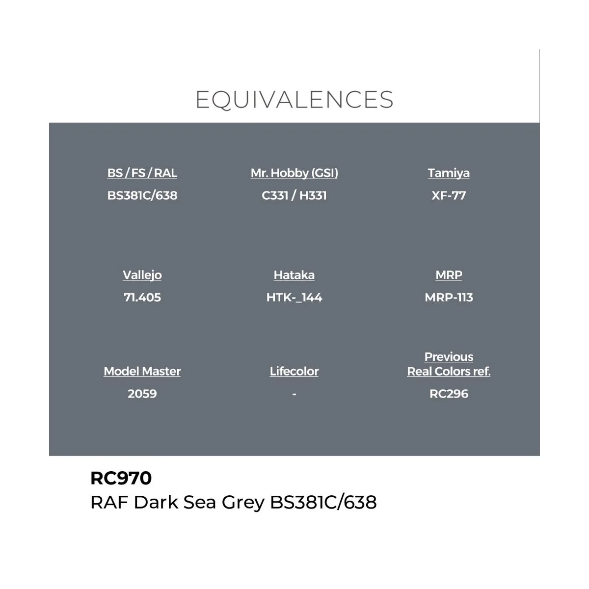 Real Colors: RAF Dark Sea Grey BS381C/638 17 ml. - AK Interactive R...