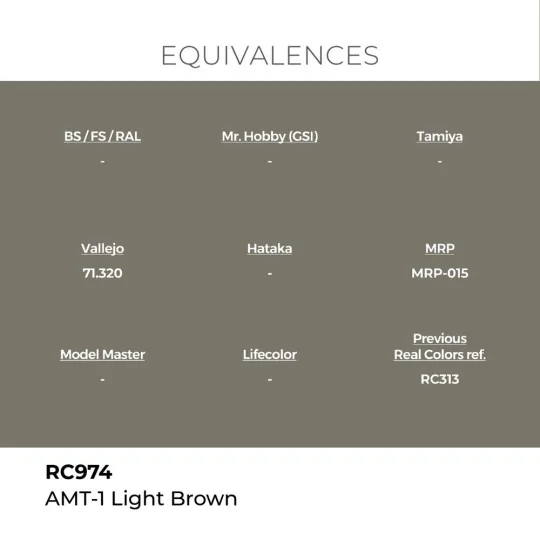 Real Colors: AMT-1 Light Brown 17 ml. - AK Interactive RC974