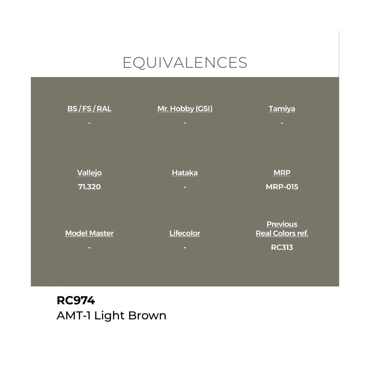 Real Colors: AMT-1 Light Brown 17 ml. - AK Interactive RC974