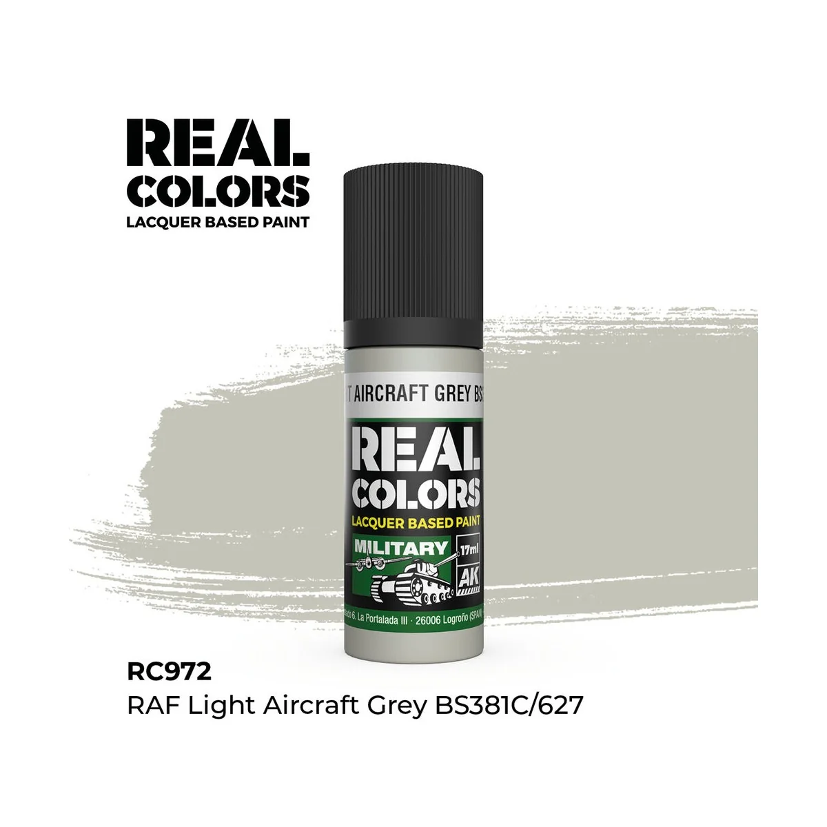 Real Colors: RAF Light Aircraft Grey BS381C/627 17 ml. - AK Interac...