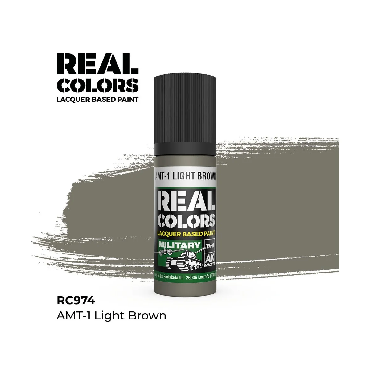 Real Colors: AMT-1 Light Brown 17 ml. - AK Interactive RC974