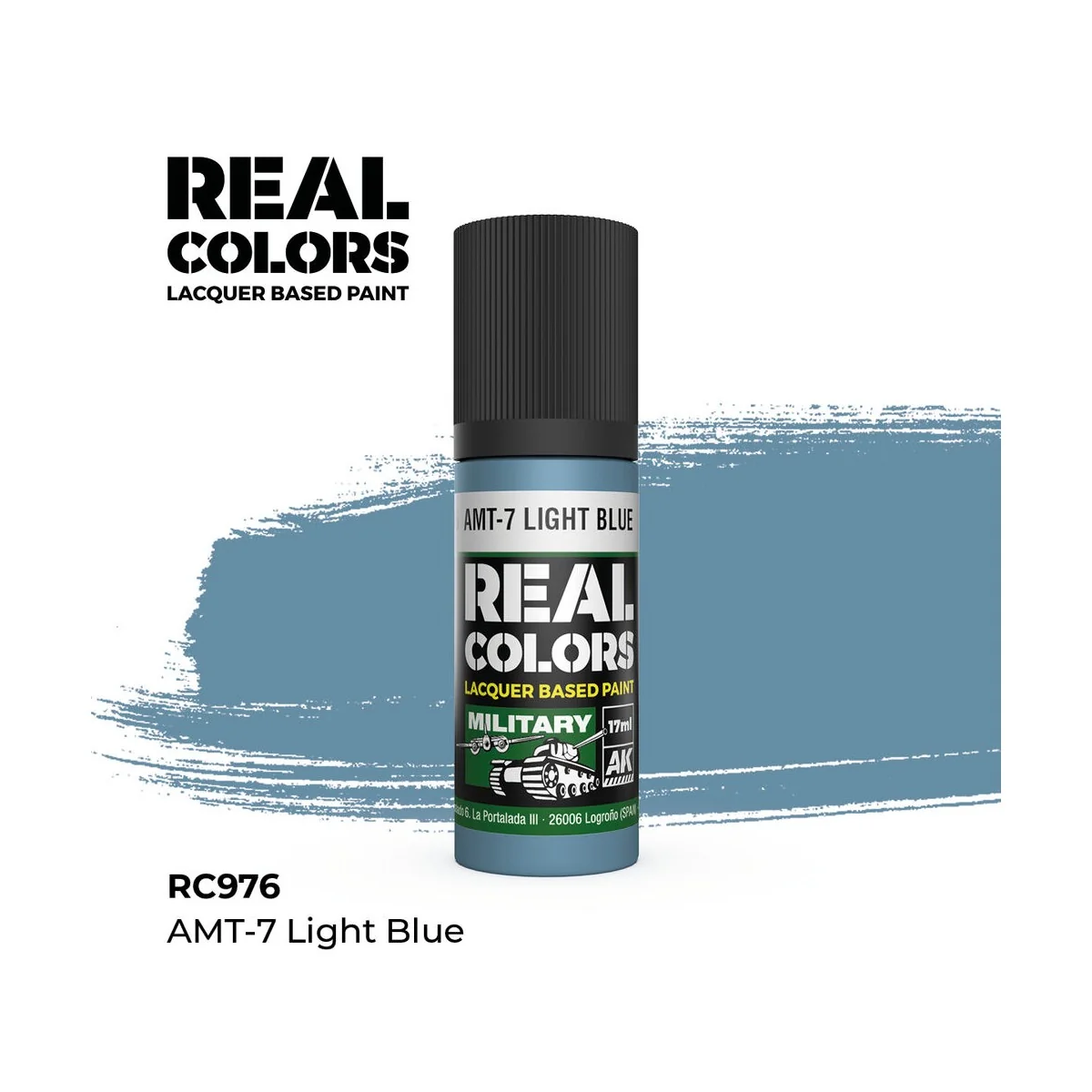 Real Colors: AMT-7 Light Blue 17 ml. - AK Interactive RC976