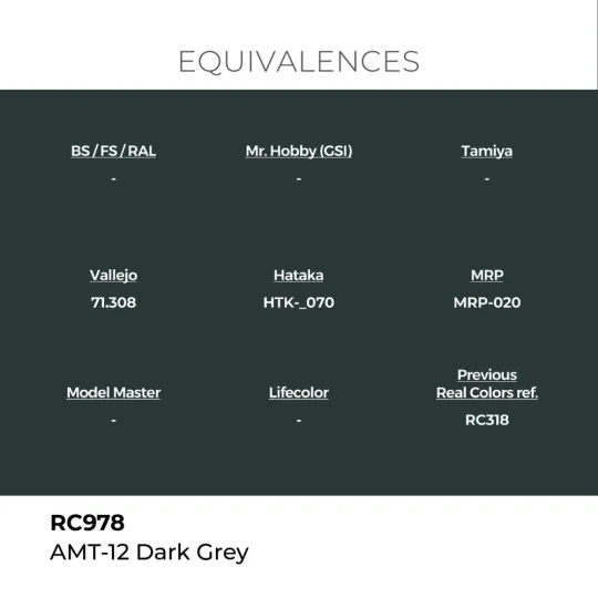 Real Colors: AMT-12 Dark Grey 17 ml. - AK Interactive RC978