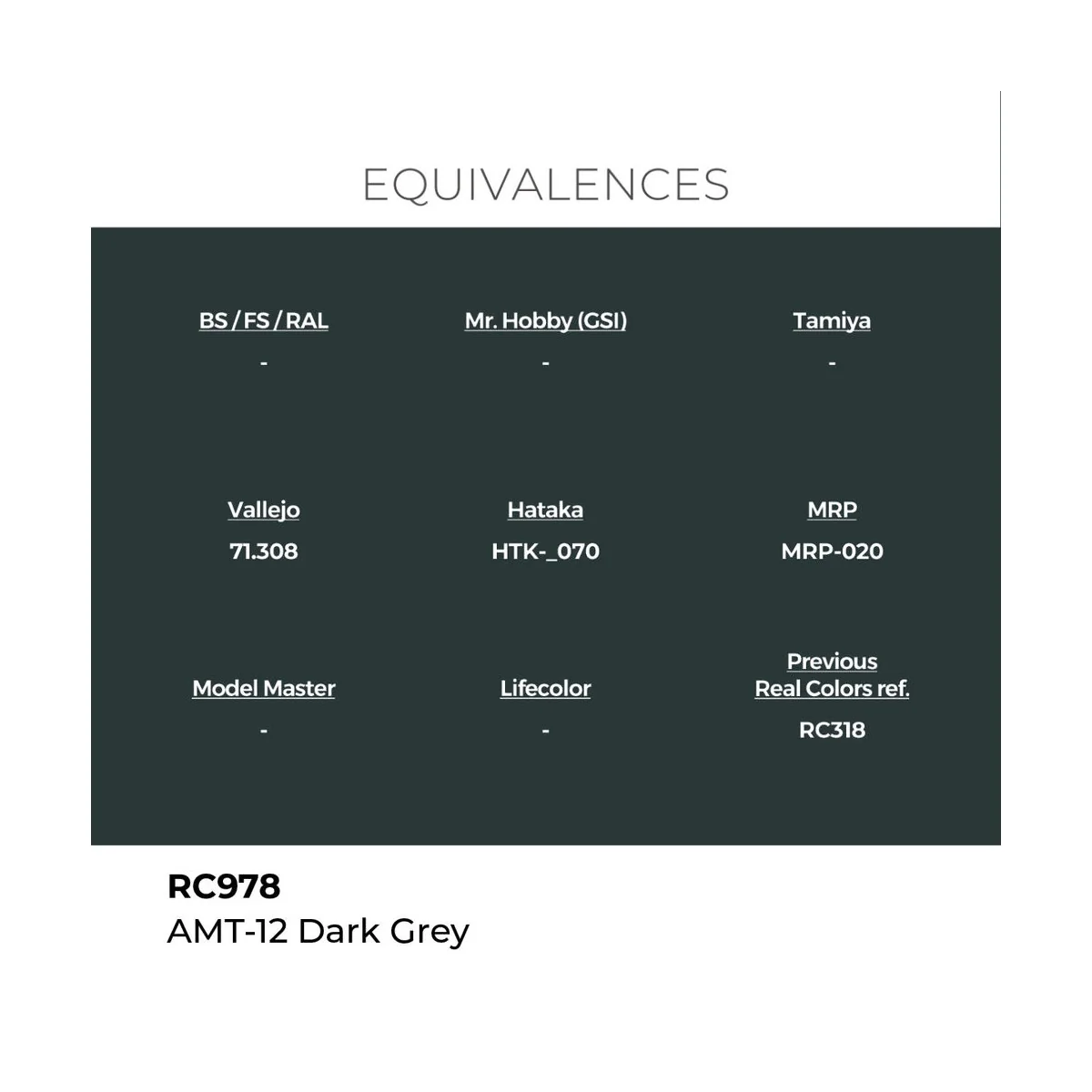 Real Colors: AMT-12 Dark Grey 17 ml. - AK Interactive RC978