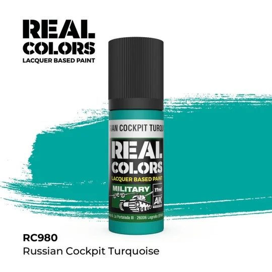 Real Colors: Russian Cockpit Torquoise 17ml. - AK Interactive RC980