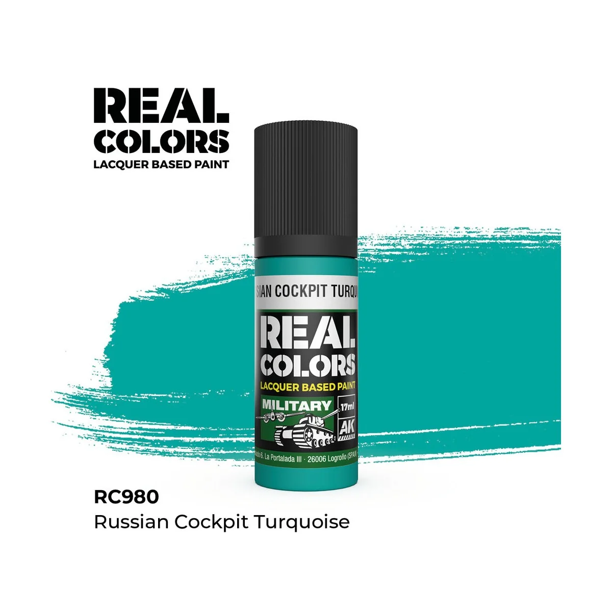 Real Colors: Russian Cockpit Torquoise 17ml. - AK Interactive RC980