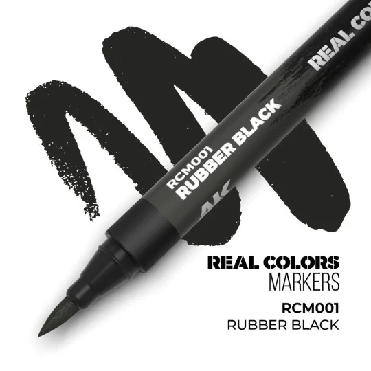 Real Colors Markers: RUBBER BLACK - AK Interactive RCM001