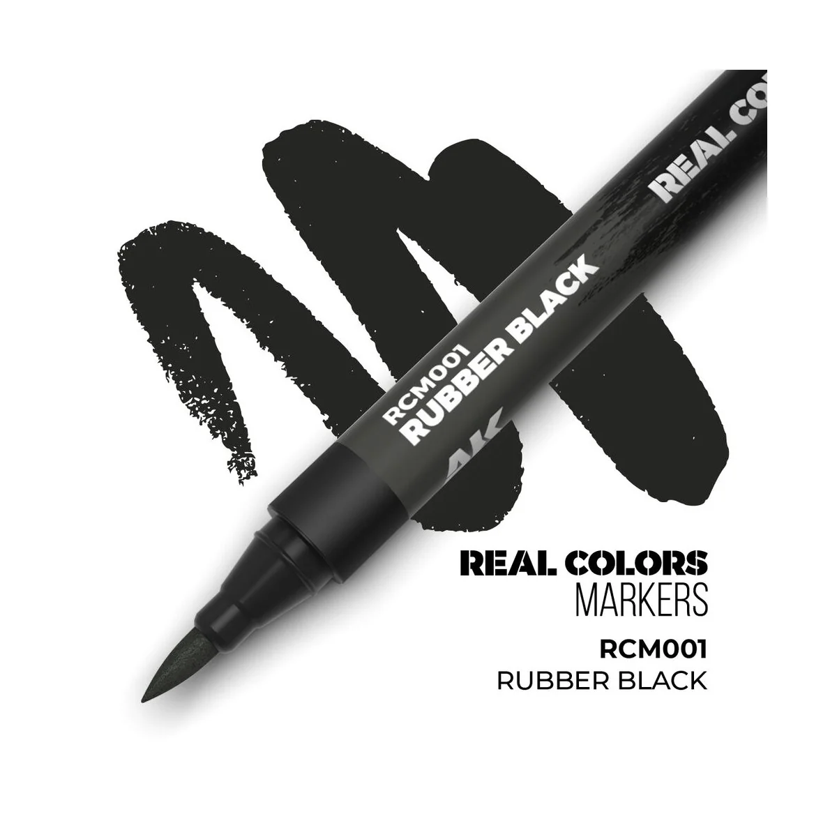 Real Colors Markers: RUBBER BLACK - AK Interactive RCM001