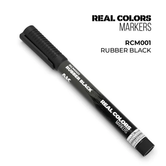 Real Colors Markers: RUBBER BLACK - AK Interactive RCM001