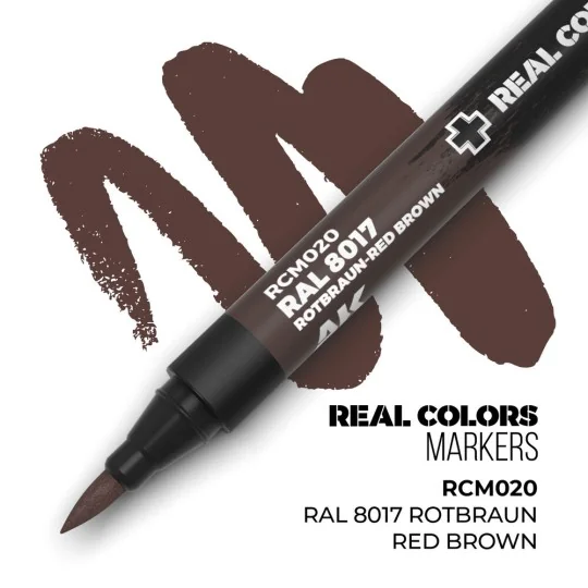 Real Colors Markers: RAL 8017 ROTBRAUN-RED BROWN - AK Interactive R...