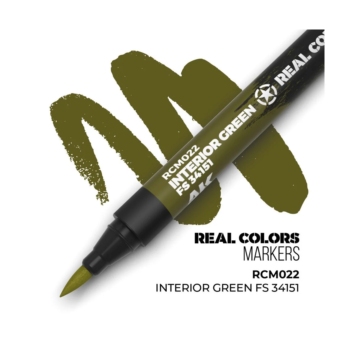 Real Colors Markers: INTERIOR GREEN FS 34151 - AK Interactive RCM022
