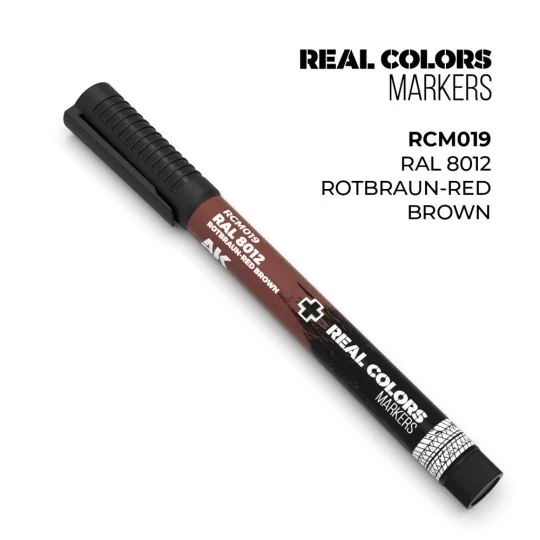 Real Colors Markers: RAL 8012 ROTBRAUN-RED BROWN - AK Interactive R...