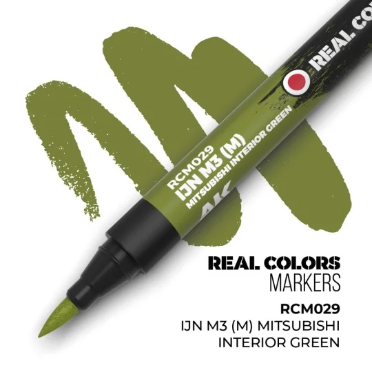 Real Colors Markers: IJN M3 (M) MITSUBISHI INTERIOR GREEN - AK Inte...