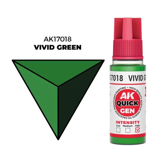 VIVID GREEN 18 ml - QUICK GEN - AK Interactive AK17018