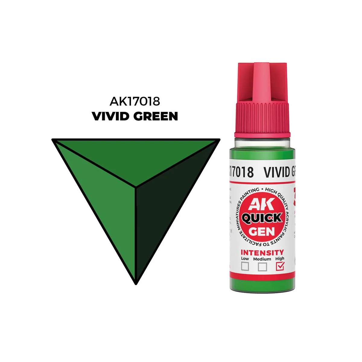 VIVID GREEN 18 ml - QUICK GEN - AK Interactive AK17018