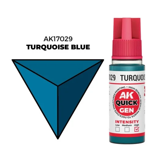 TURQUOISE BLUE 18 ml - QUICK GEN - AK Interactive AK17029