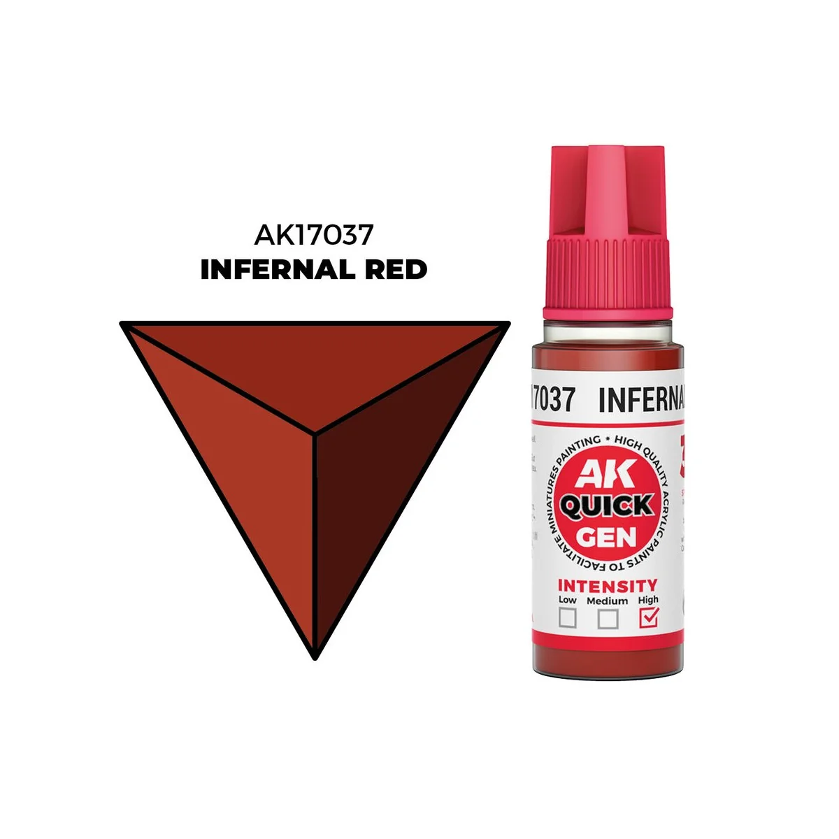 INFERNAL RED 18 ml - QUICK GEN - AK Interactive AK17037