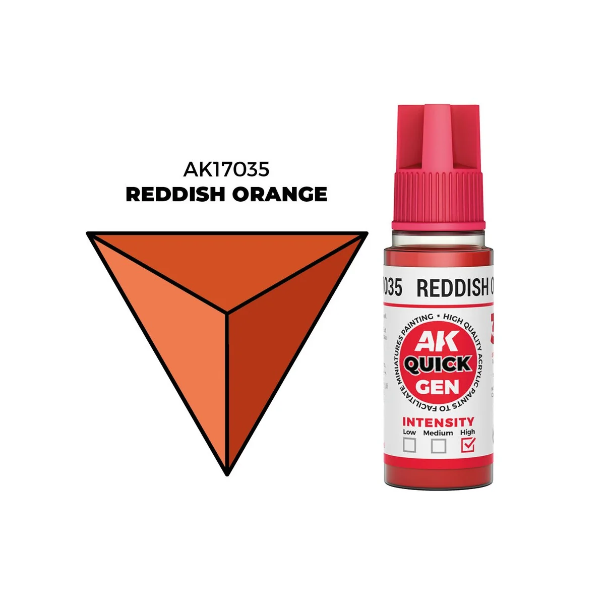 REDDISH ORANGE 18 ml - QUICK GEN - AK Interactive AK17035