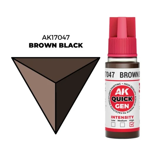 BROWN BLACK 18 ml - QUICK GEN - AK Interactive AK17047
