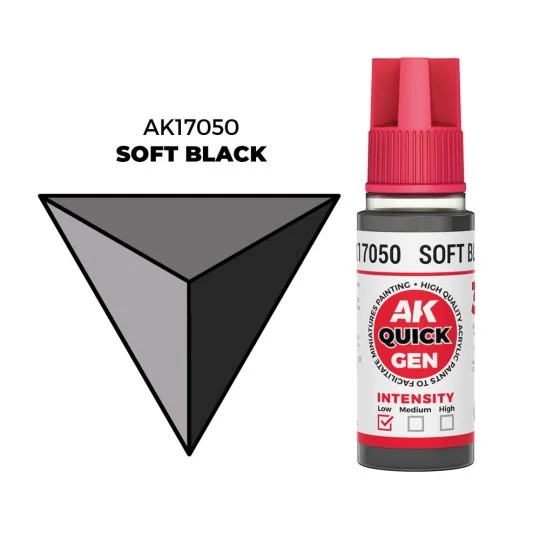 SOFT BLACK 18 ml - QUICK GEN - AK Interactive AK17050