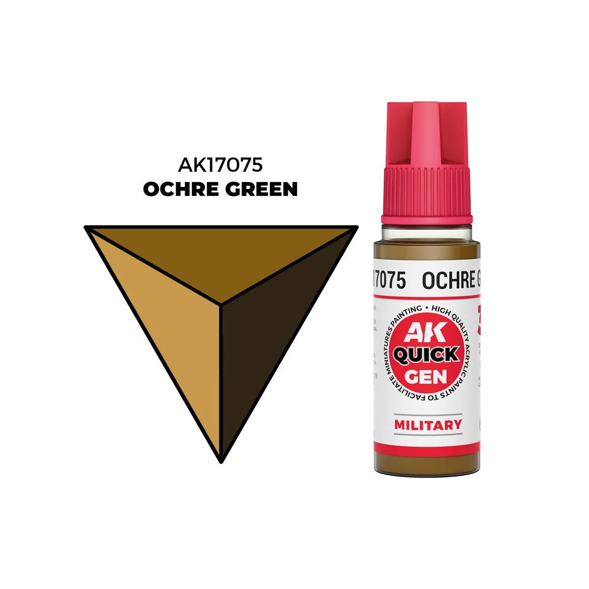 OCHRE GREEN 18 ml - QUICK GEN - AK Interactive AK17075