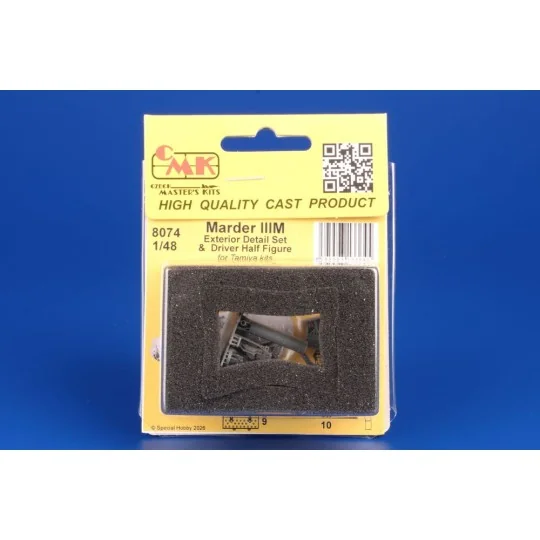 Marder IIIM Exterior Detail Set & Driver Half Figure for Tamiya, 1/...