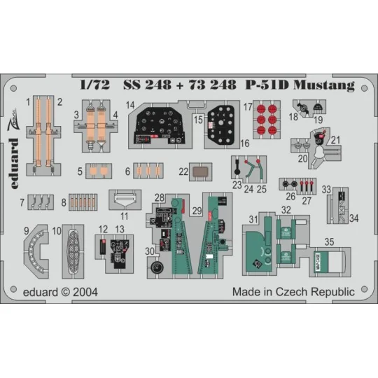 P-51D Mustang, 1/72 - Eduard Accessories SS248