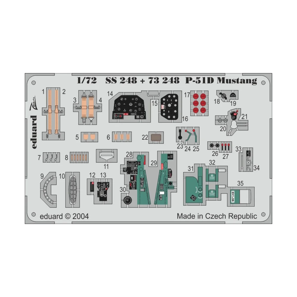 P-51D Mustang, 1/72 - Eduard Accessories SS248