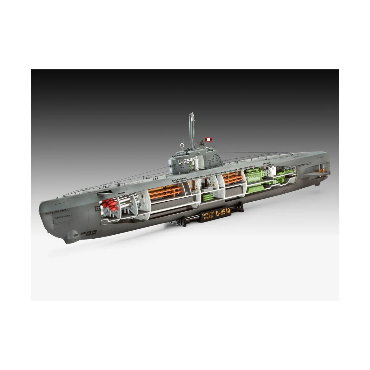 U-Boot Typ XXI U 2540 &Interieur, 1/144 - Revell 05078