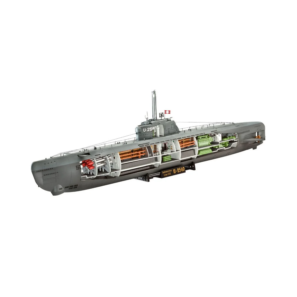 U-Boot Typ XXI U 2540 &Interieur, 1/144 - Revell 05078