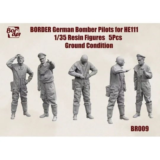 German Bomber Pilots for He 111 Ground Condition (5 pcs), 1/35 - Bo...