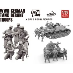 WWII German Tank Troops (5 pcs. Resin Figures), 1/35 - Border Model...
