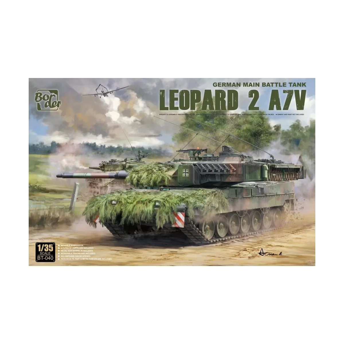 Leopard 2 A7V German MBT, 1/35 - Border Model BT-040