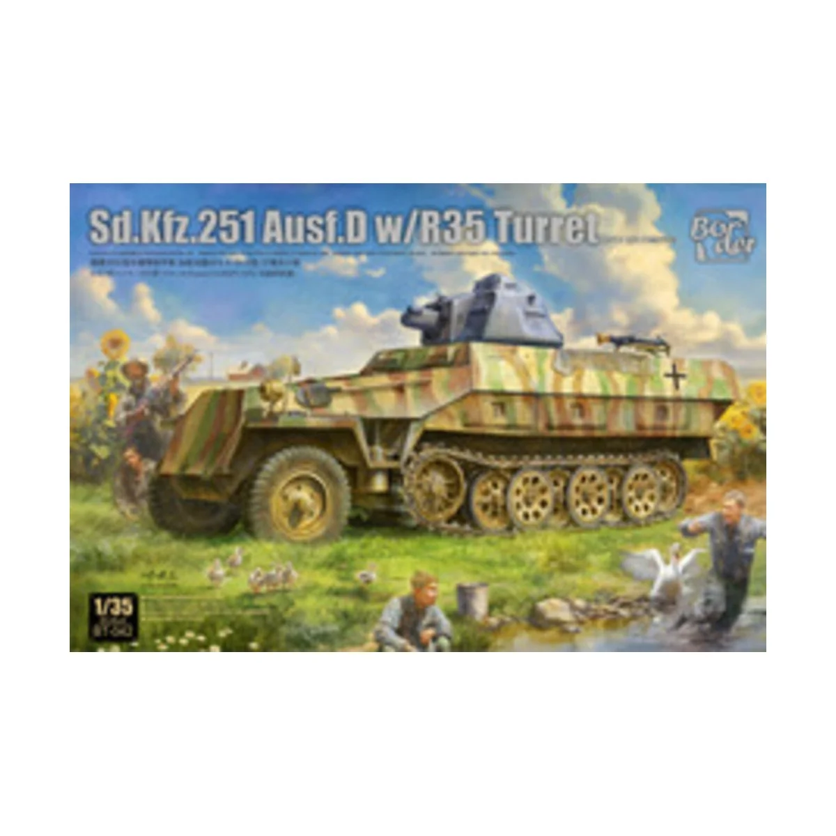 Sd.Kfz.251 Ausf.D w/ R35 Turret, 1/35 - Border Model BT-042