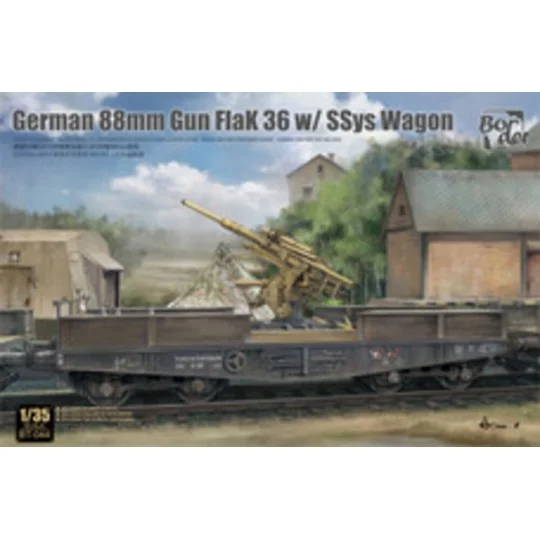 German 88 mm Gun FlaK 36 w/ SSys Wagon, 1/35 - Border Model BT-044
