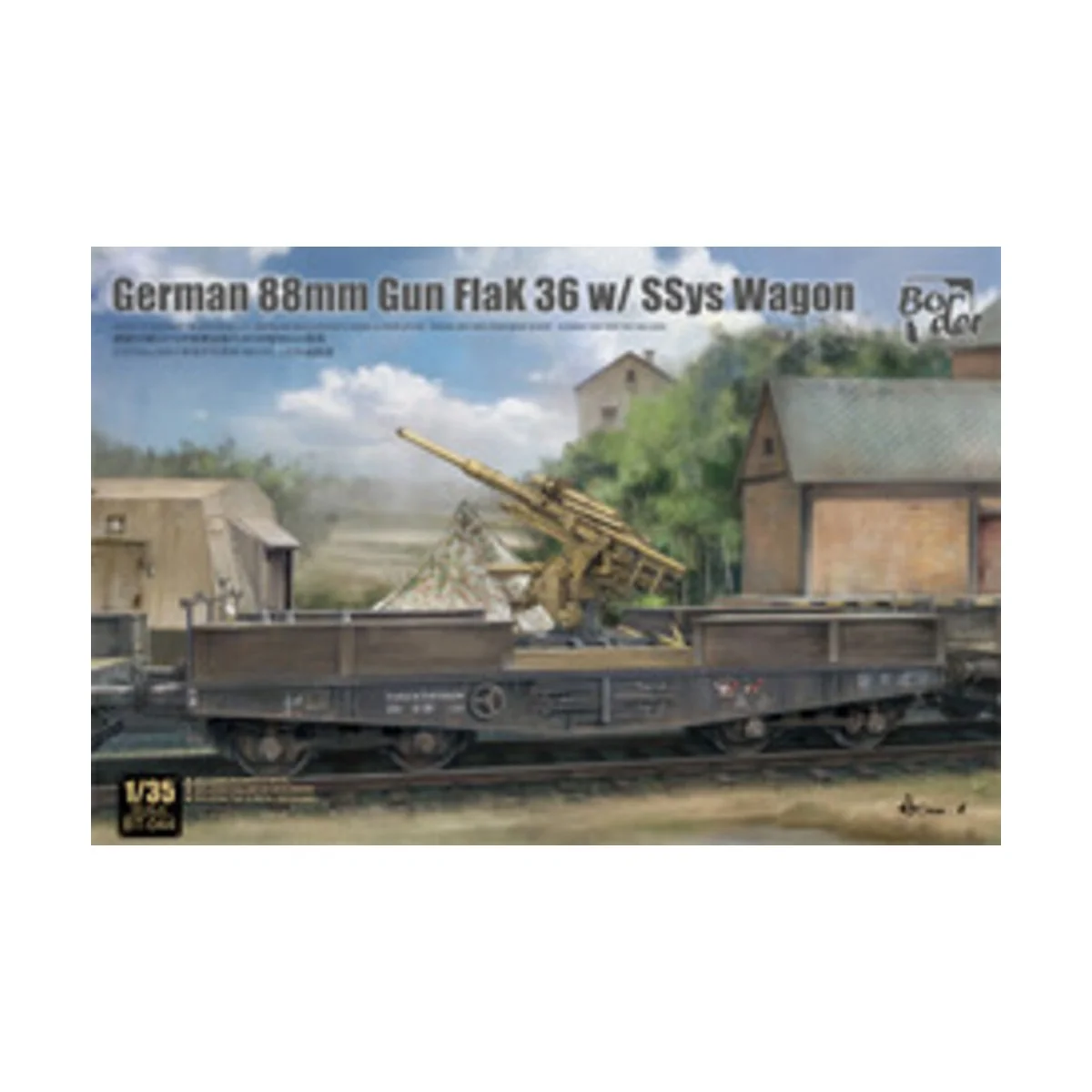 German 88 mm Gun FlaK 36 w/ SSys Wagon, 1/35 - Border Model BT-044
