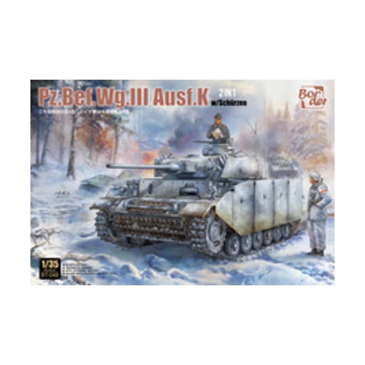 Pz.Bef.Wg.III Ausf.K w/ Shurzen 2 in 1, 1/35 - Border Model BT-048