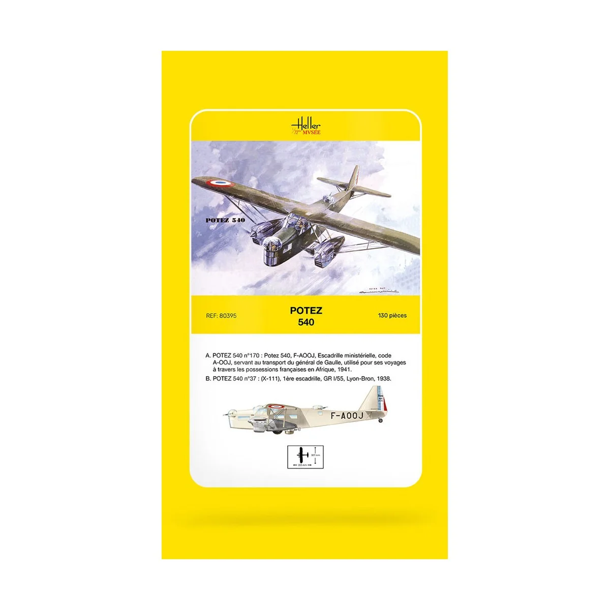 Potez 540 - Heller Museum, 1/72 - Heller 80395