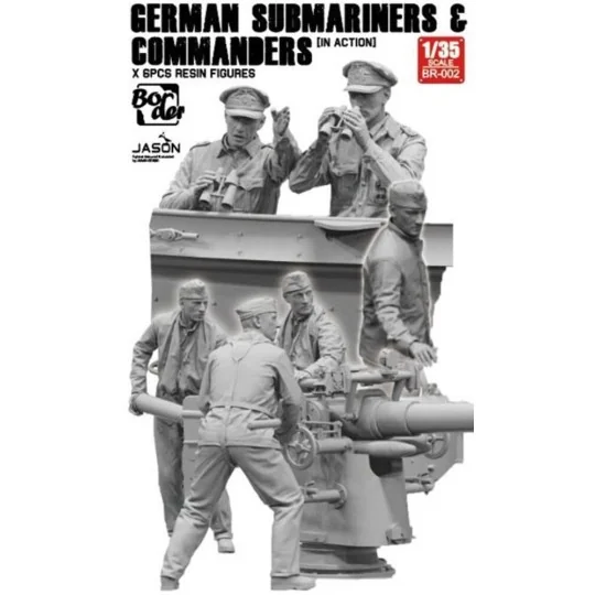 German Submarines & Commanders Set of 6 Resin Figures, 1/35 - Borde...