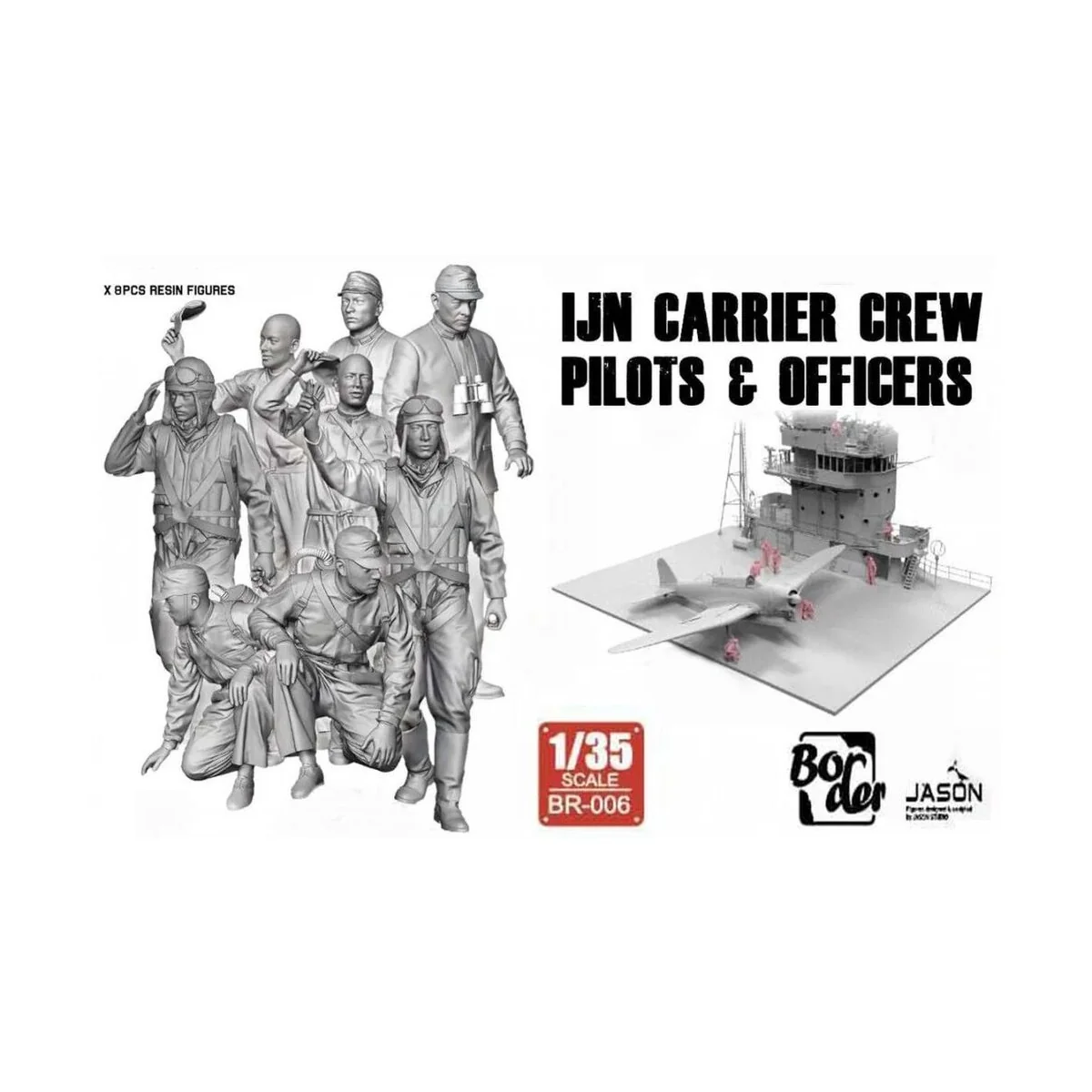 IJN Carrier Crew Pilots & Officers, 1/35 - Border Model BR-006