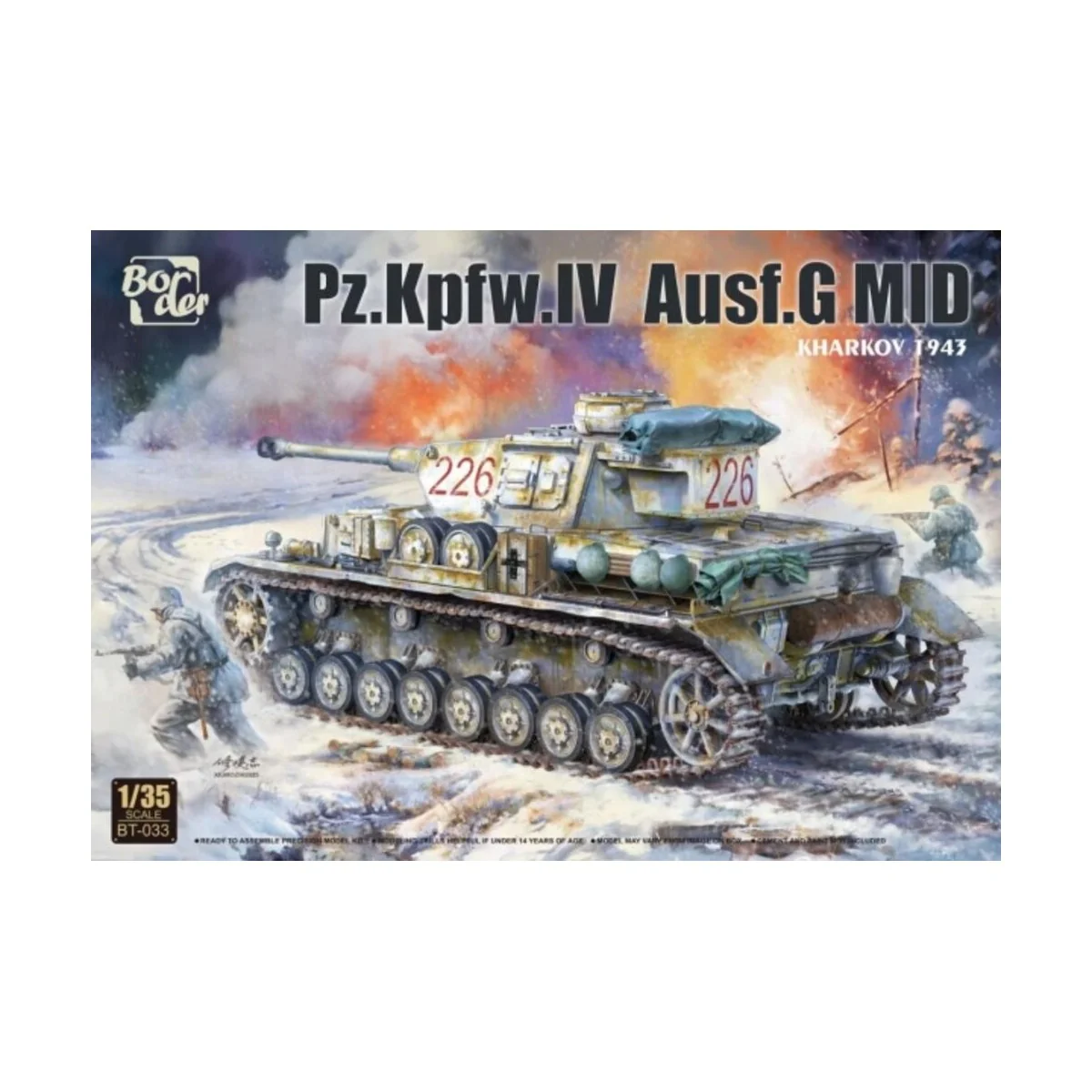 Pz.Kpfw.IV Ausf. G MID Kharkov 1943, 1/35 - Border Model BT-033