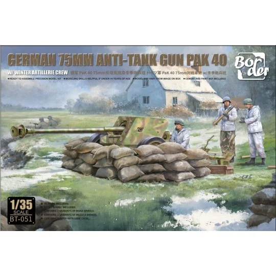 German 75 mm Anti-Tank Gun PaK 40, 1/35 - Border Model BT-051
