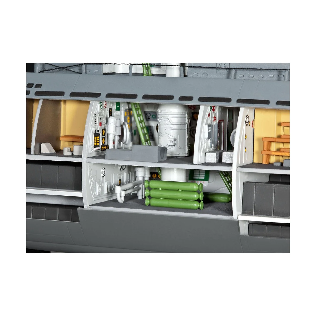 U-Boot Typ XXI U 2540 &Interieur, 1/144 - Revell 05078