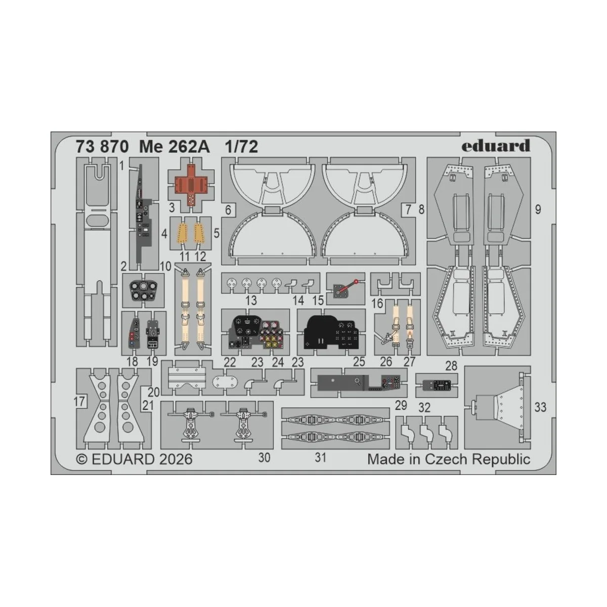 Me 262A for Arma Hobby, 1/72 - Eduard Accessories 73870