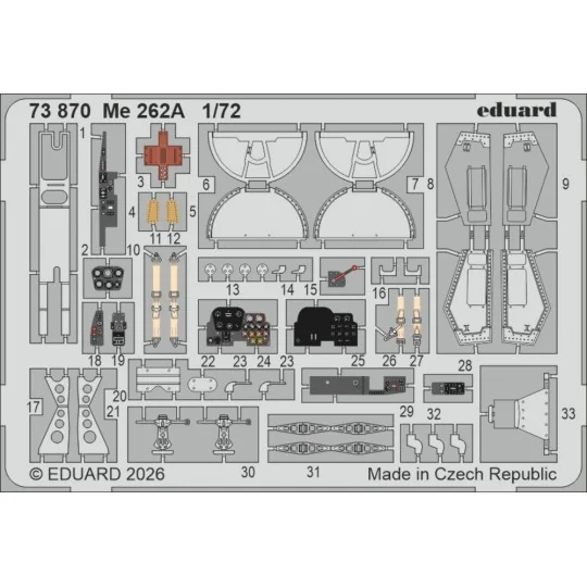 Me 262A for Arma Hobby, 1/72 - Eduard Accessories 73870