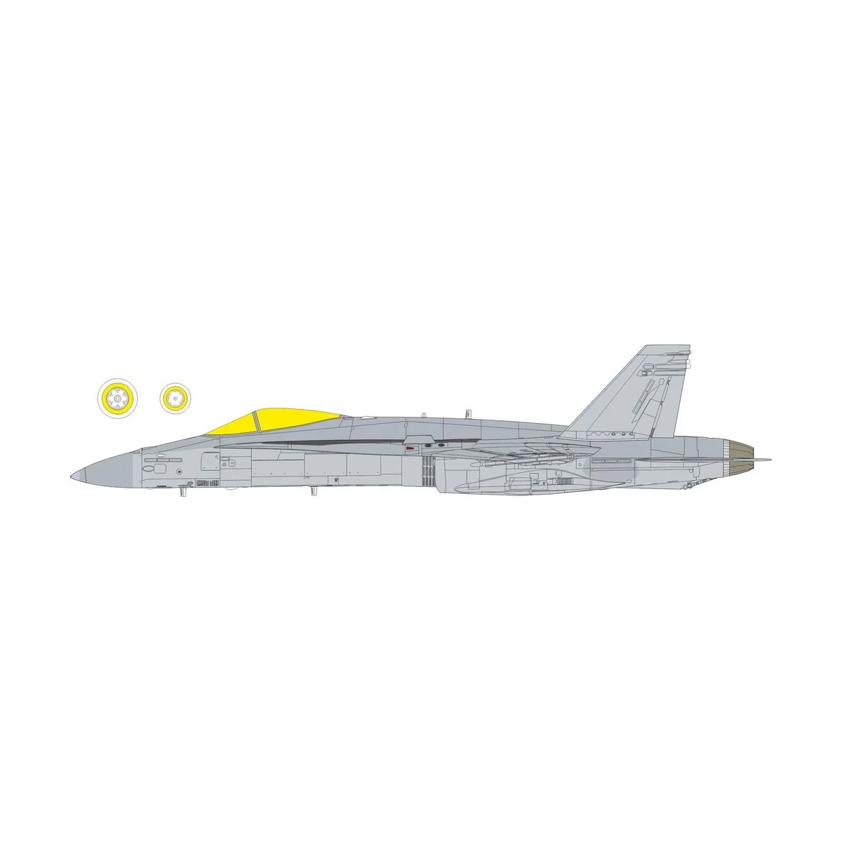 F/A-18C Tface for Eduard / Kinetic, 1/48 - Eduard Accessories EX1179