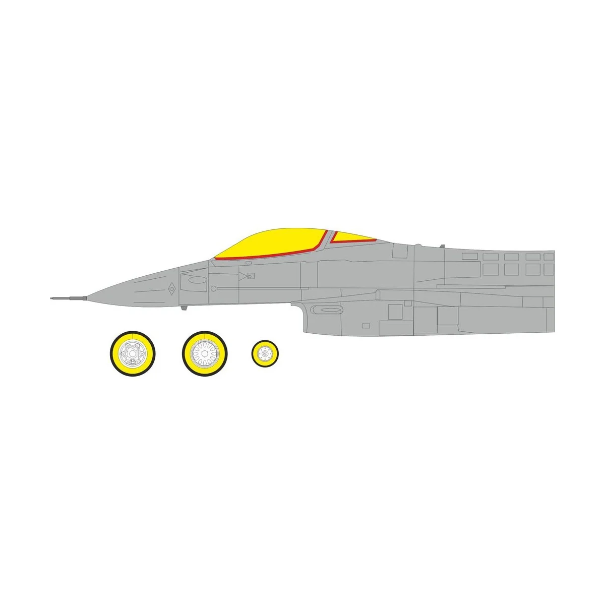 F-16CJ Block 50 Tface for Tamiya, 1/48 - Eduard Accessories EX1180