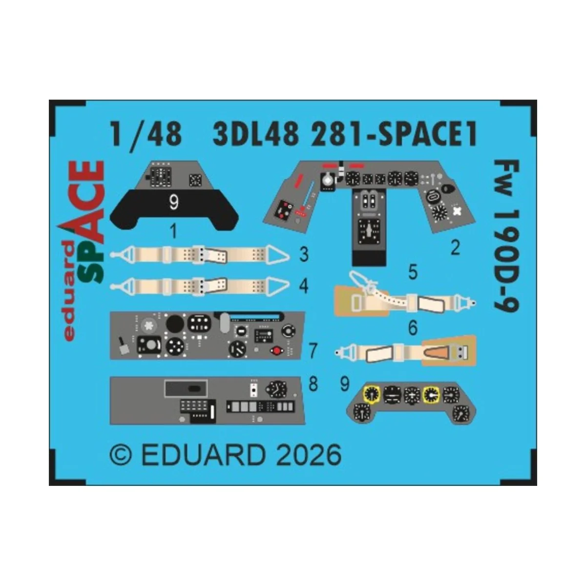 Fw 190D-9 SPACE 1/48 for Miniart, 1/48 - Eduard Accessories 3DL48281